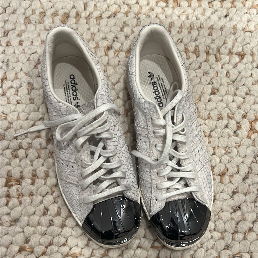 Adidas Women's Superstar 80s Metal Toe White Sneakers